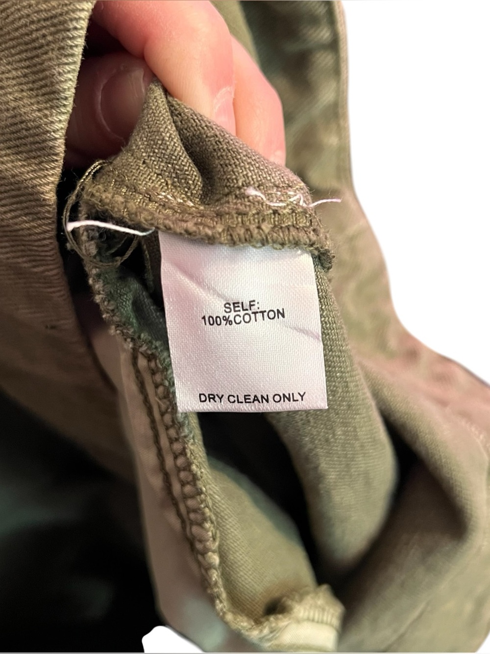 Vervet Olive Green Tie Front Romper Size Medium 100% Cotton - Picture 8 of 8